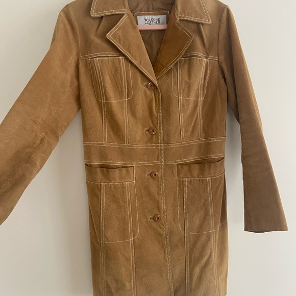 Wilsons Leather Tan Suede Jacket with Label - Picture 2 of 7